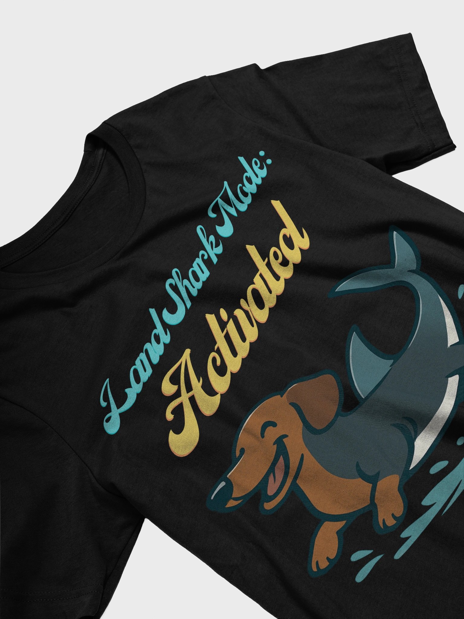 Land Shark Mode: Activated" Funny Dachshund T-Shirt product image (3)