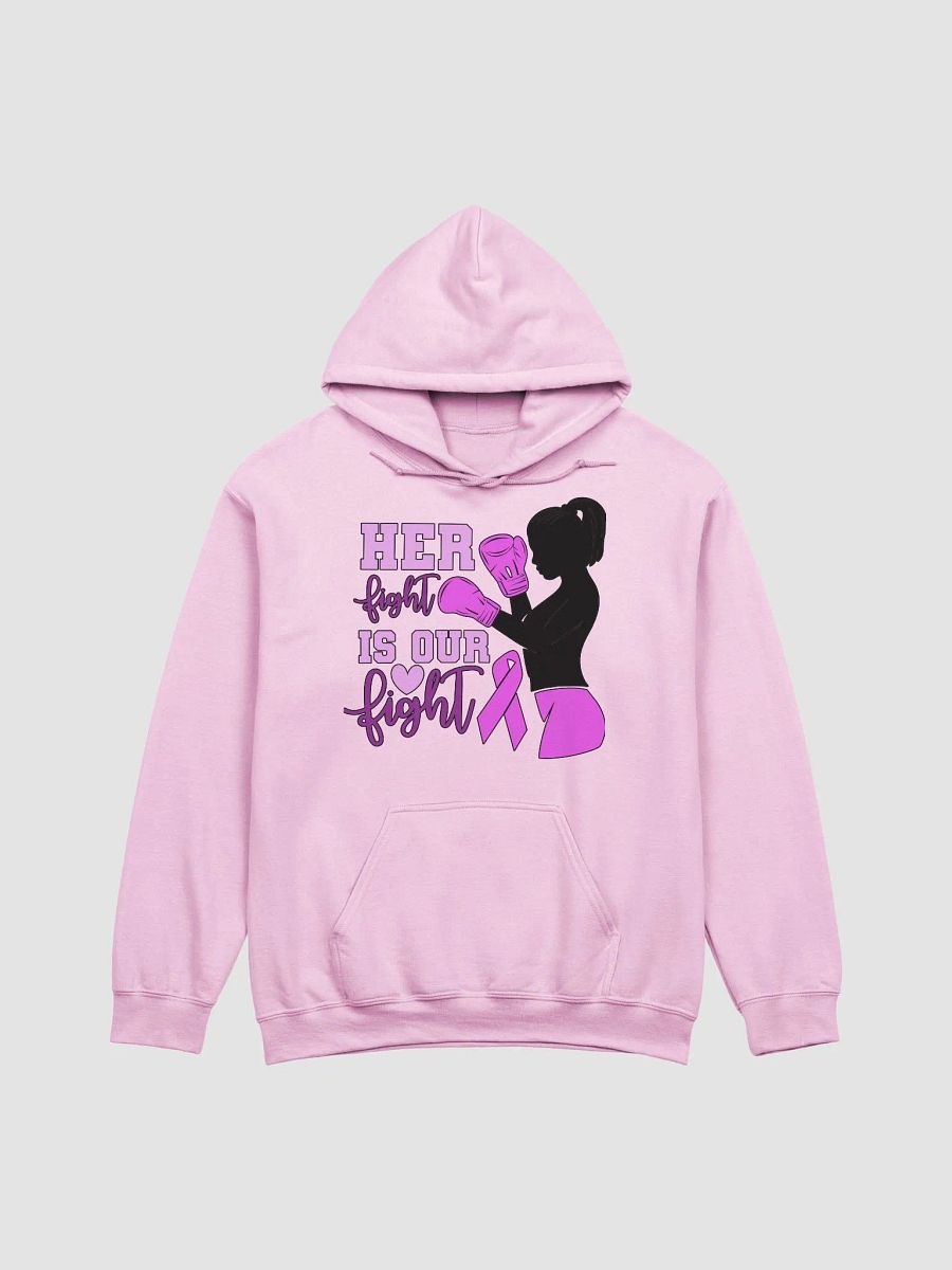 Her fight is our fight postal worker breast cancer hoodie product image (1)