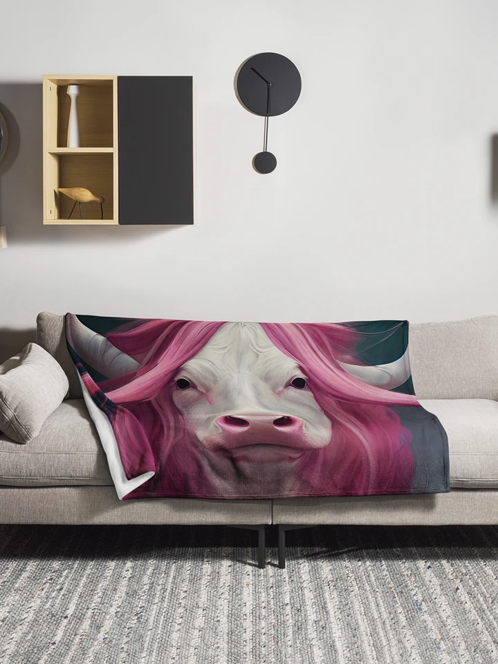 Pink Hair Cow Blanket product image (1)