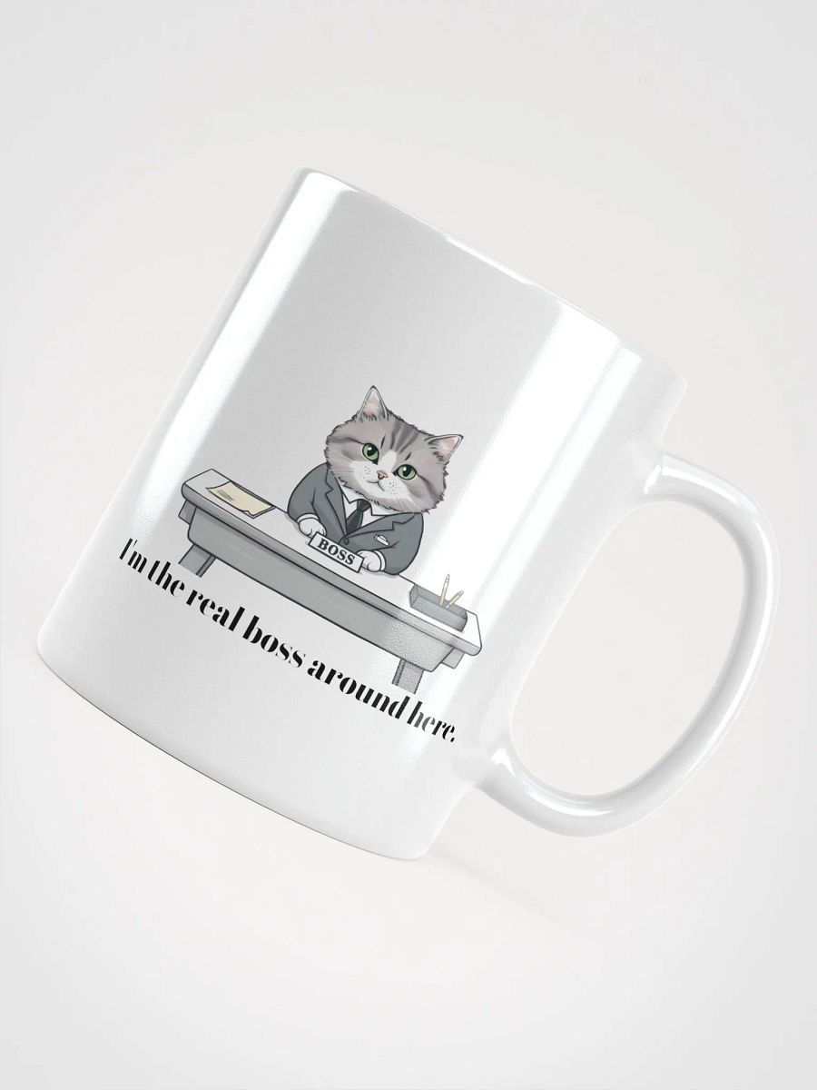 Working Office Cats White Glossy Ceramic Mug product image (4)