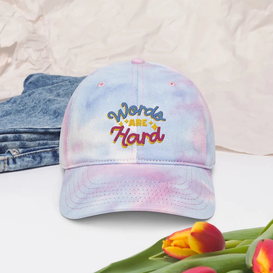 Words Are Hard Tie-Dye Hat product image (38)