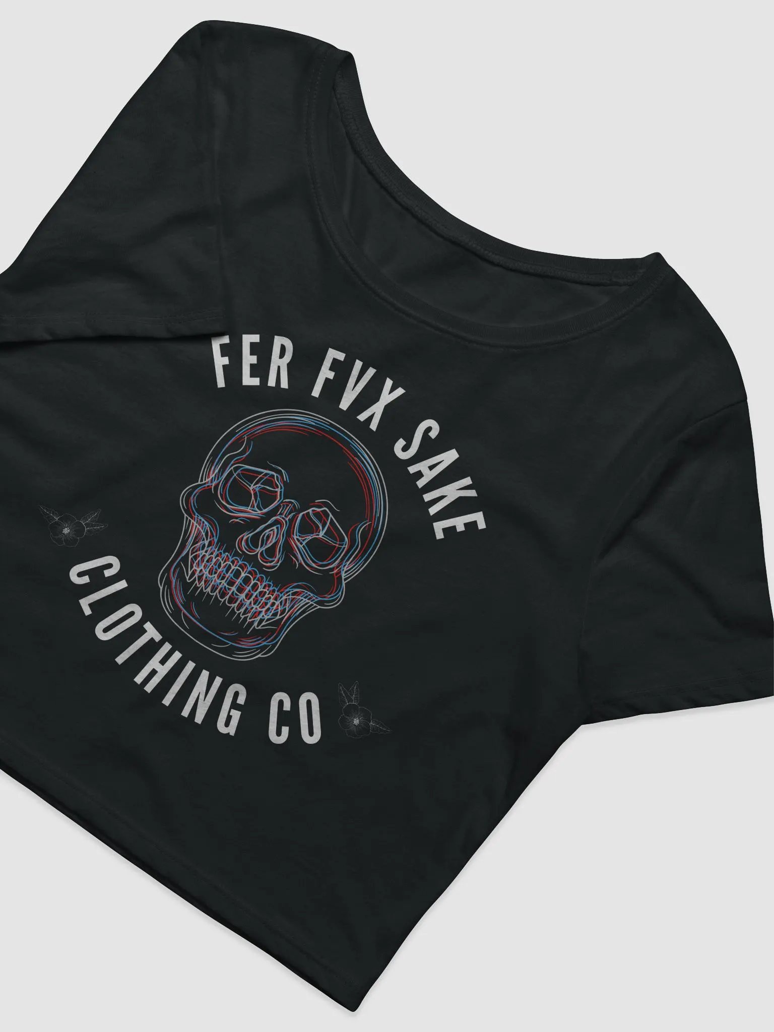 FFS 3D Skull Women's Cropped T-Shirt product image (2)