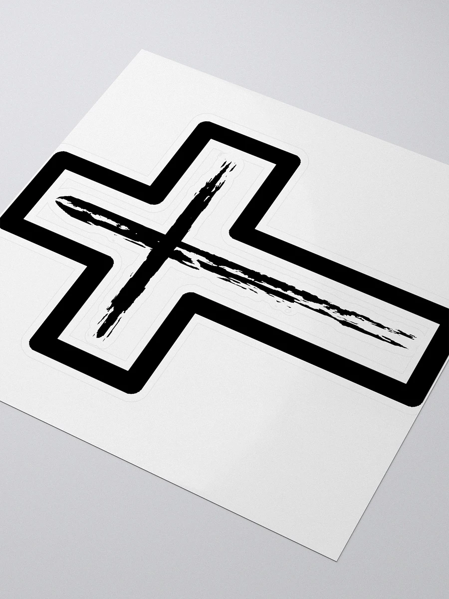 Black Cross With Boarder Sticker product image (3)