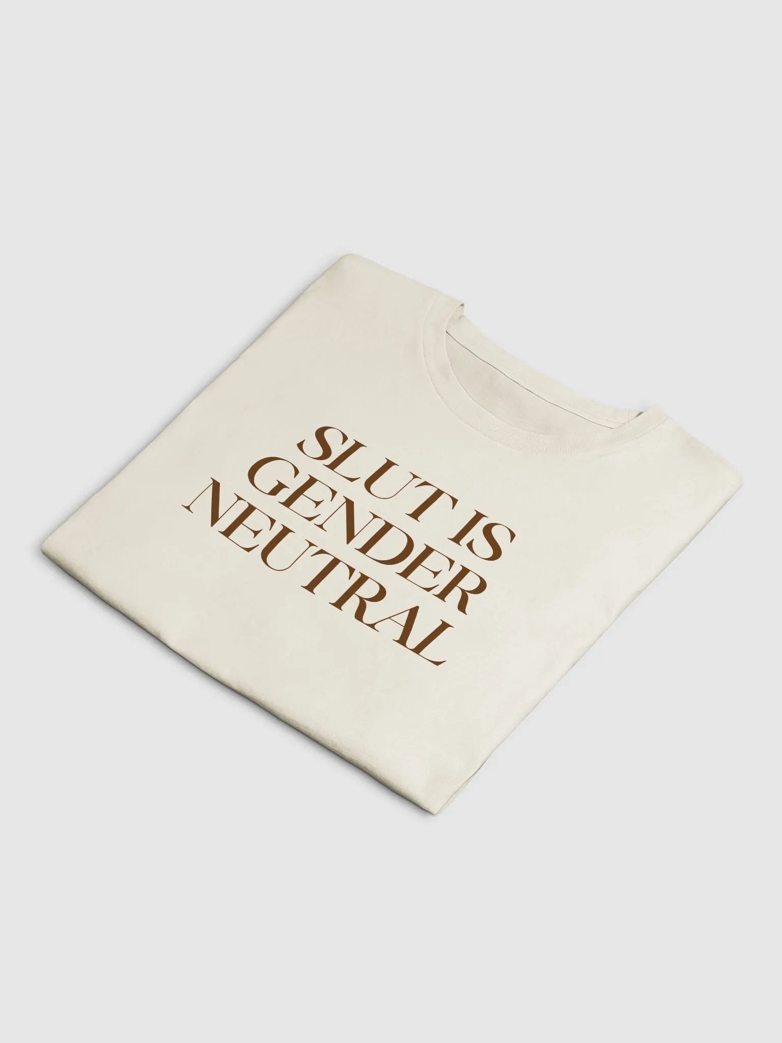 slut is gender neutral (brown text) - Crop Top [Women's Sizing] product image (3)