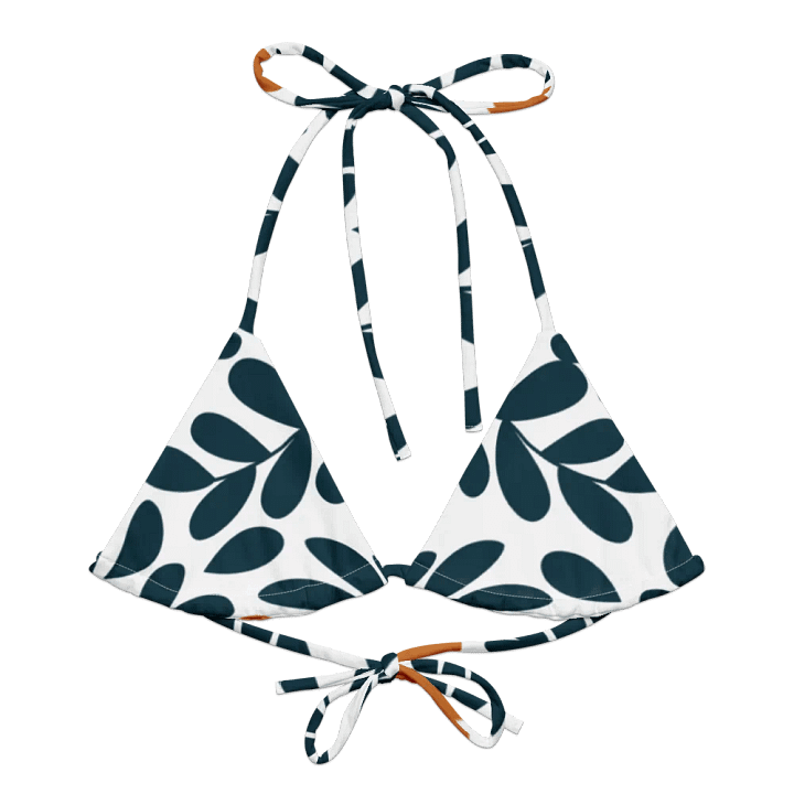 Leafy Circles Recycled Bikini Top product image (2)