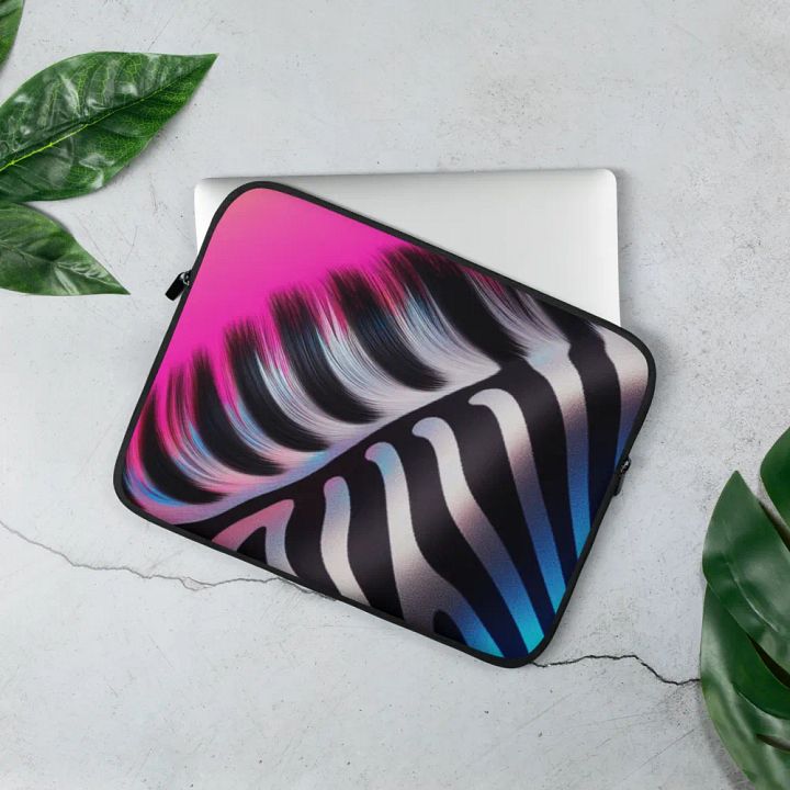 zebra Waveform Laptop Sleeve product image (2)