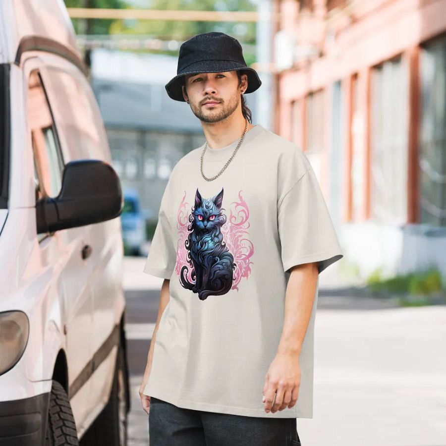 Pastel Halloween Black Cat T-Shirt product image (6)