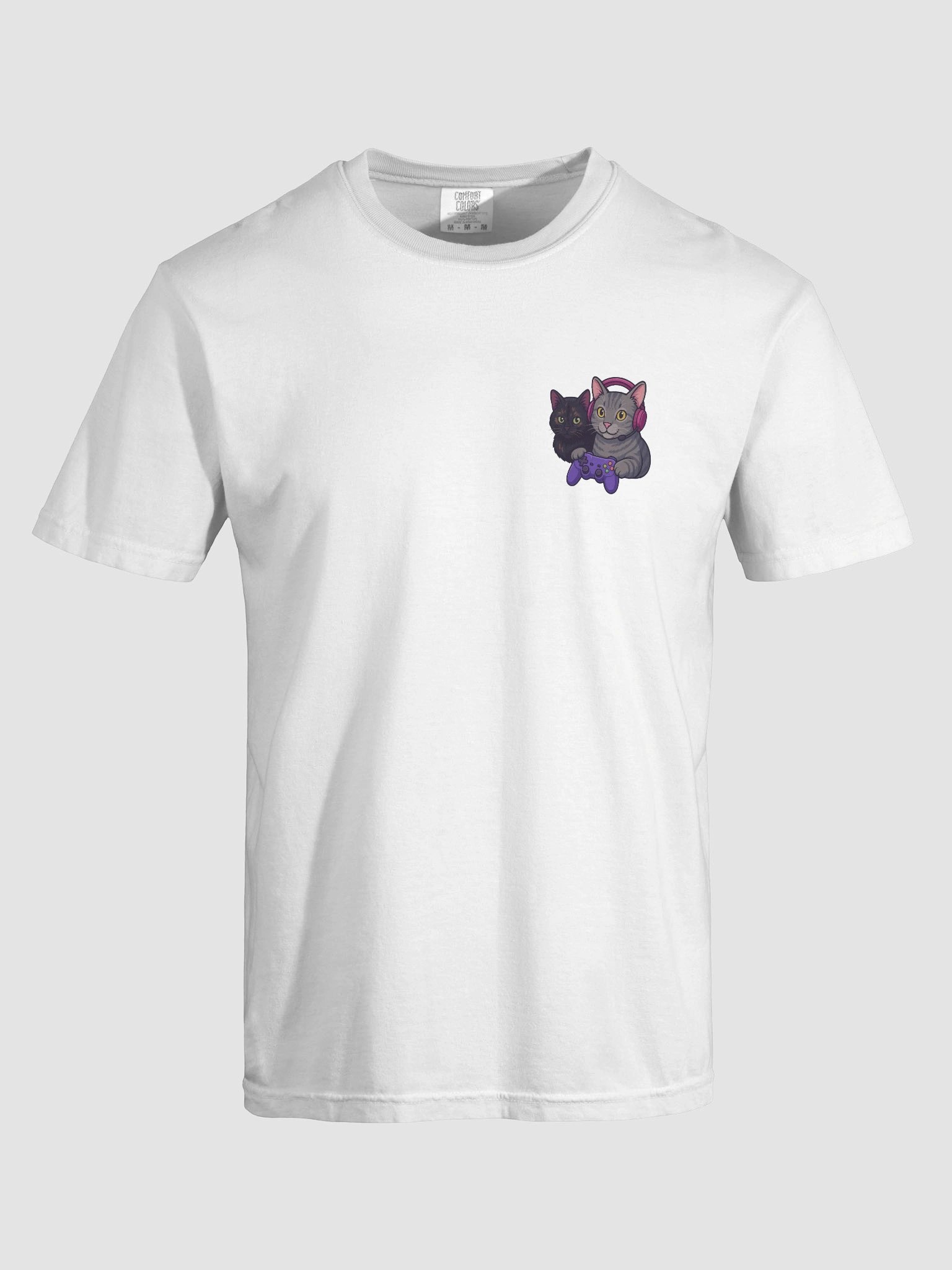 MISS_ROFL Gamer Cats T-shirt (White) product image (7)