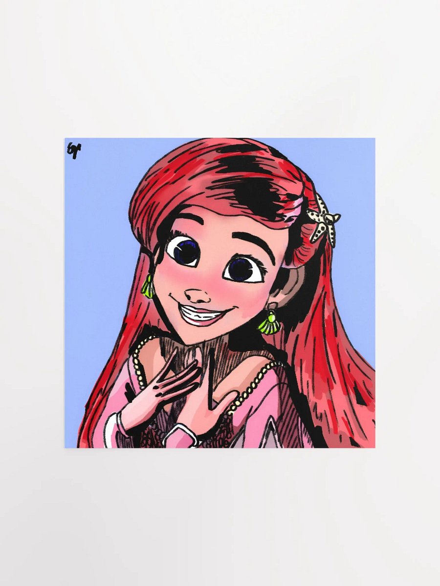 Mermaid Princess - square poster product image (1)
