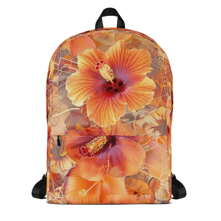 Golden Hibiscus Dreams All-Over Print Backpack product image (1)