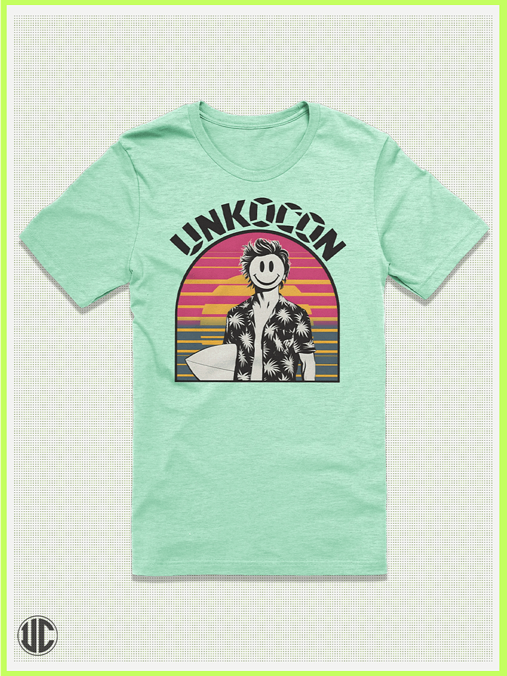 UnkoCon Sunset Surfer Tee – Vintage Vaporwave Surf Shirt product image (1)