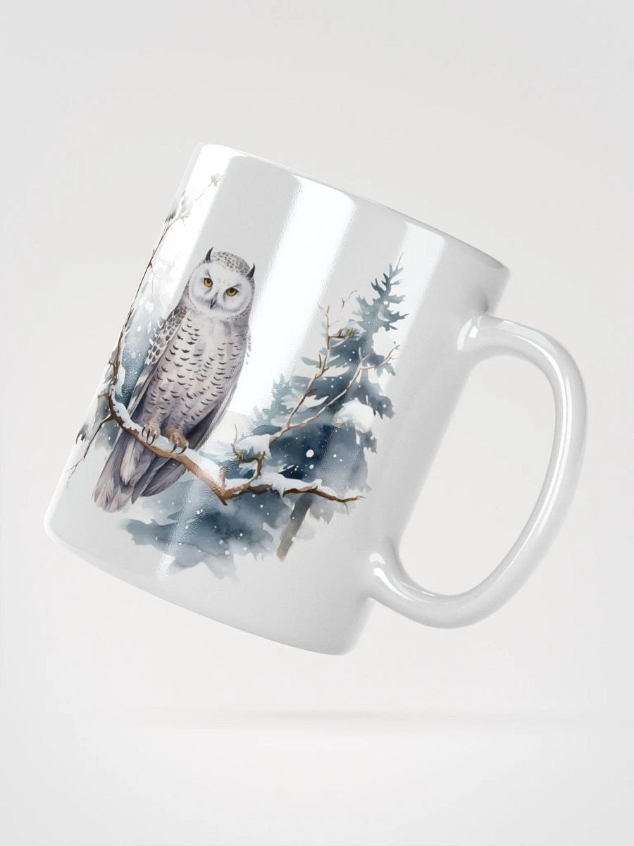 Snowy Owl White Glossy Mug product image (3)