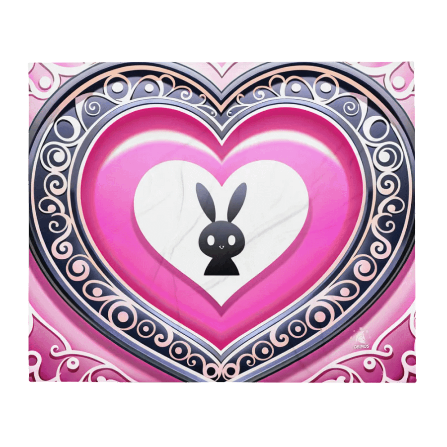 Crimson Heart Bunny Blanket product image (2)
