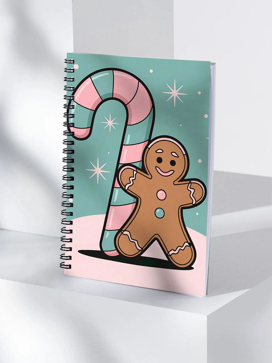 Festive Candy Cane & Gingerbread Holiday Collection Notebook product image (4)