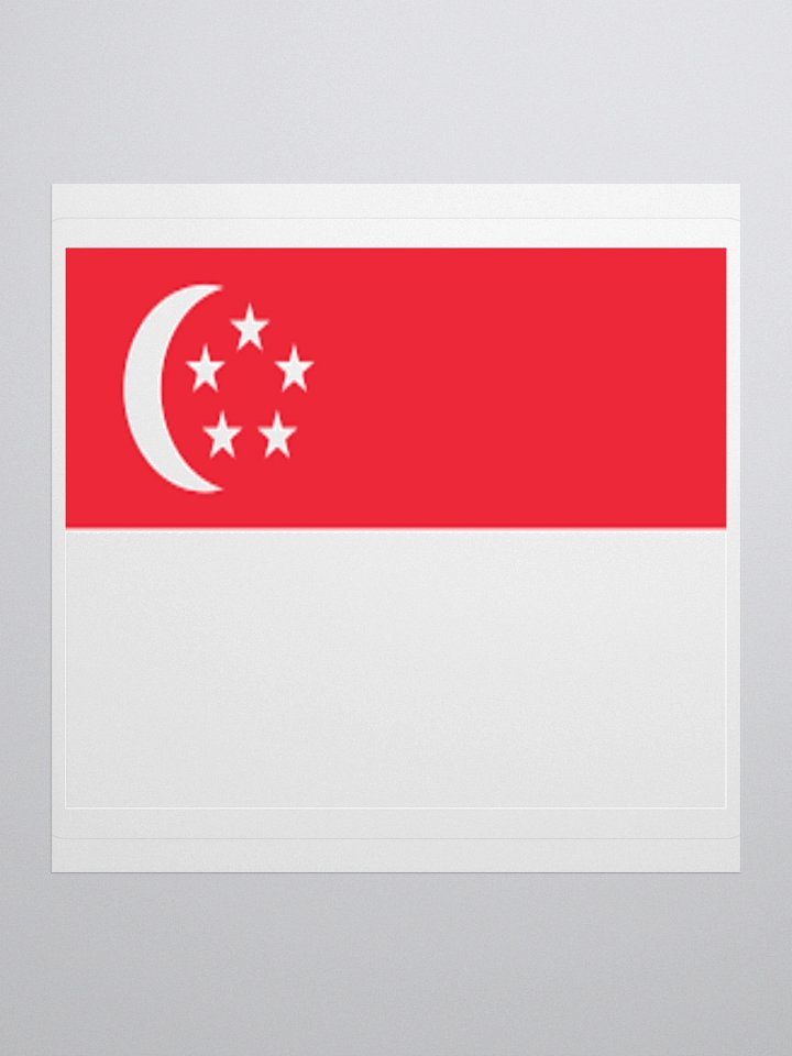 Singapore Flag Sticker - Durable Vinyl for Indoor Use - Multiple Sizes Available product image (2)