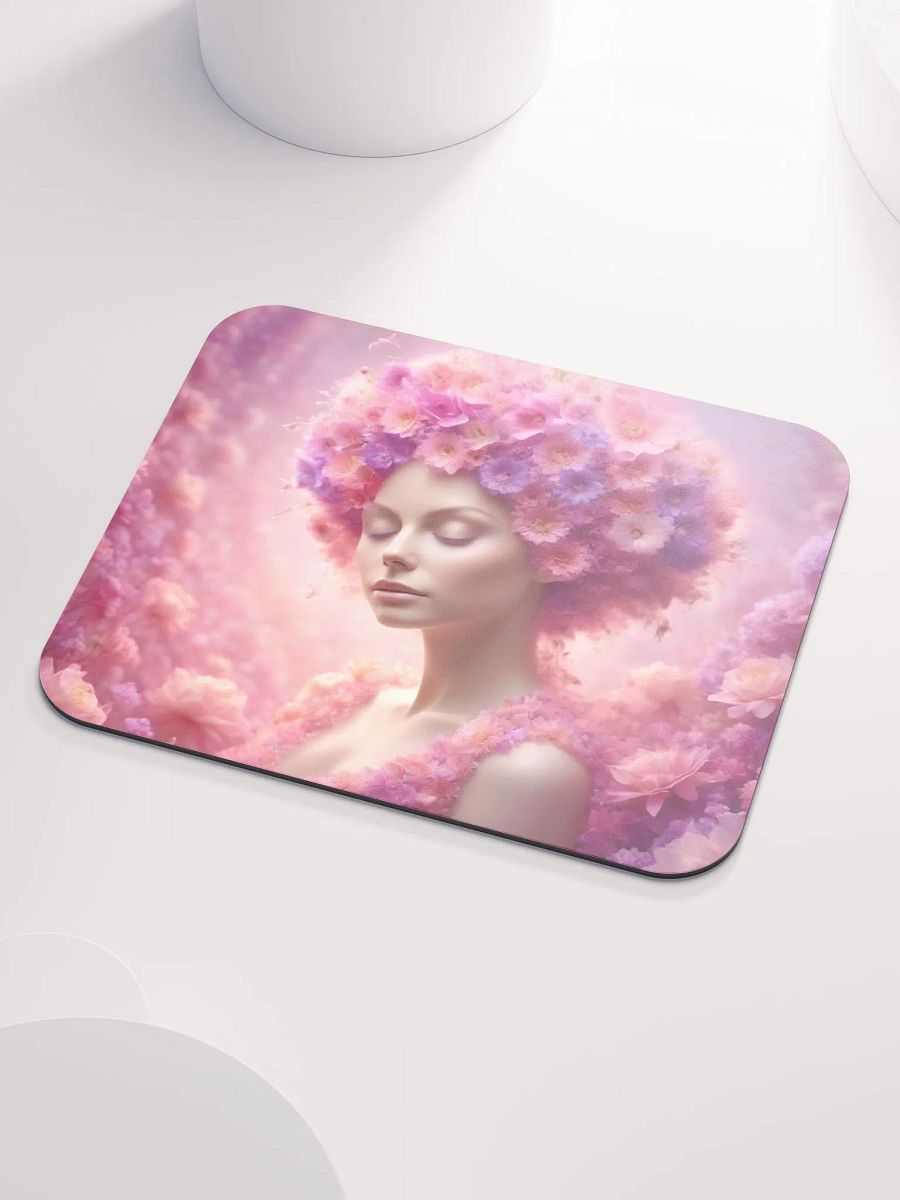 Pink Flower Girl Mouse Pad product image (3)