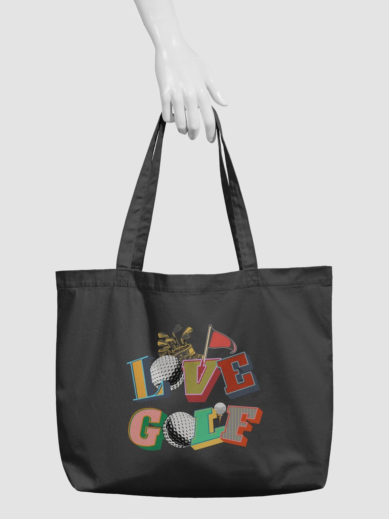 Love Golf Block Letter Swing In Style Tote Bag product image (3)