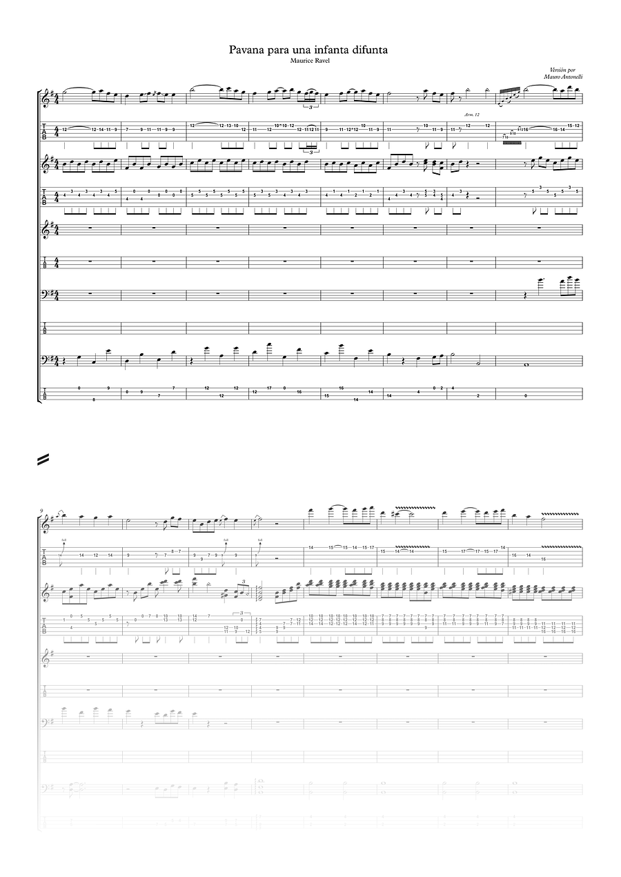 Pavana para una infanta difunta - Partitura + Tabs product image (2)