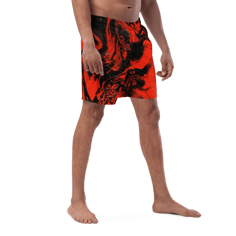 Demon In My Headphones Fluid Acrylic Swim Trunks product image (8)