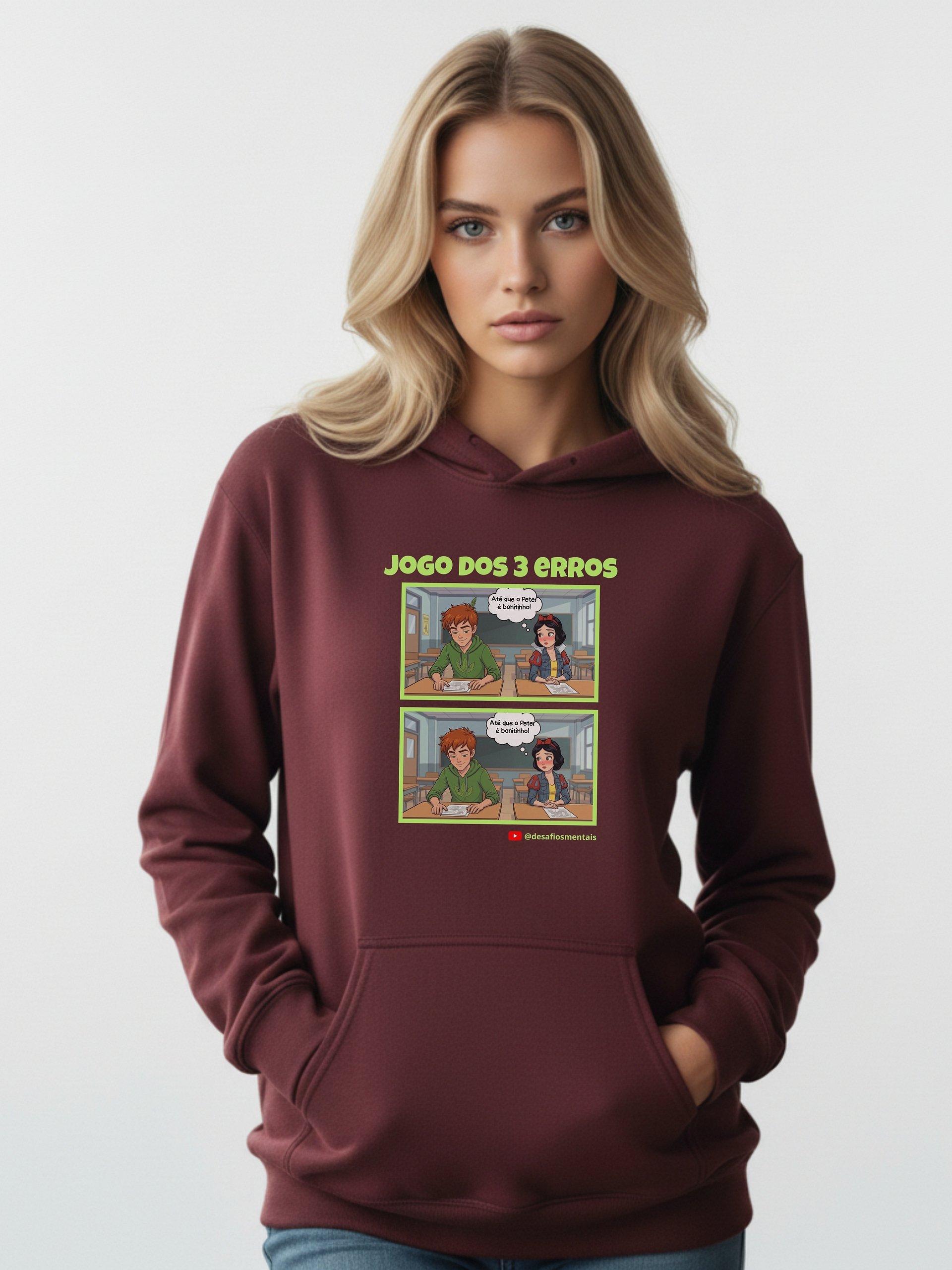 Hoodie Unissex (Jogo dos 3 Erros): Peter e Branca de Neve product image (1)