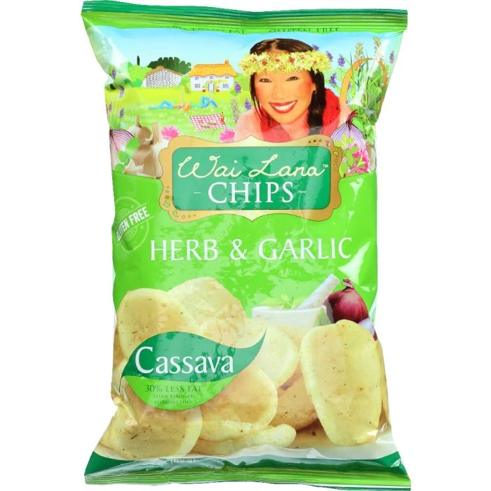 WAI LANA: Cassava Chip Herb And Garlic, 3 oz product image (1)