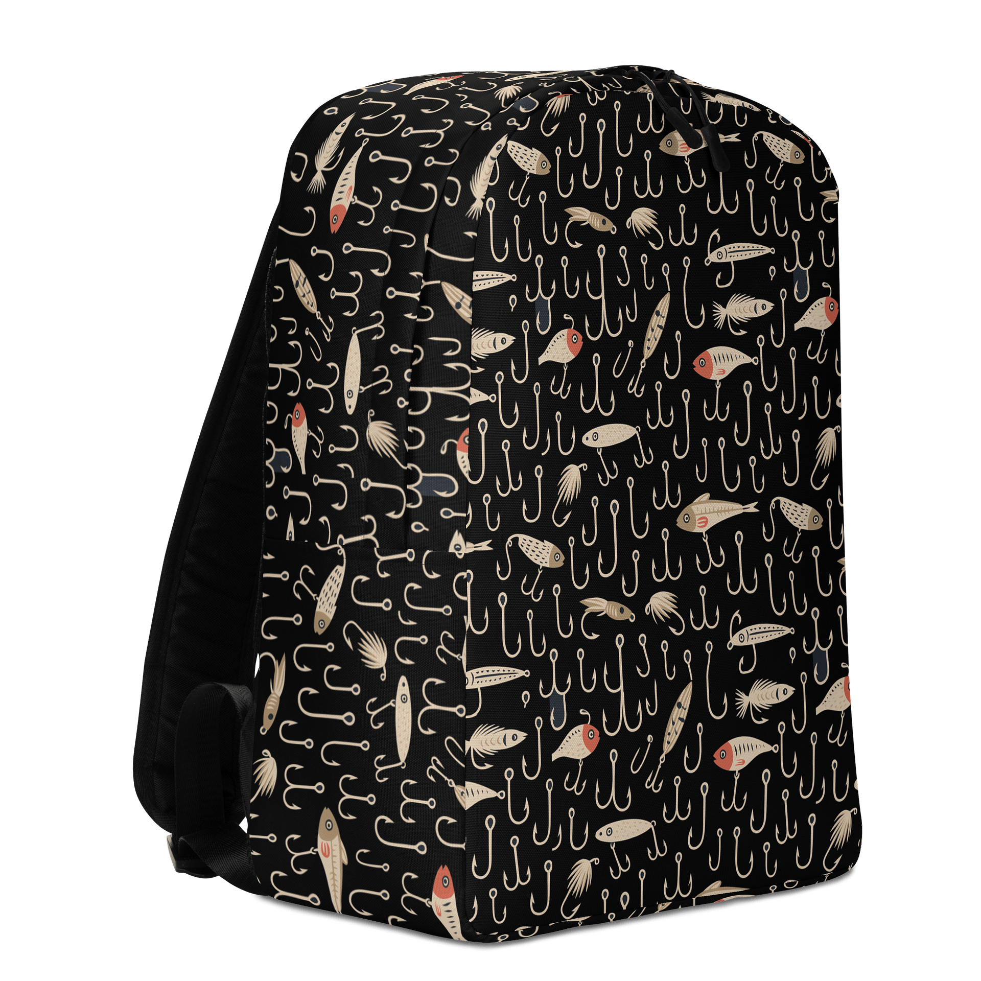 Fisherman’s Backpack – Hooks & Lures Pattern product image (3)