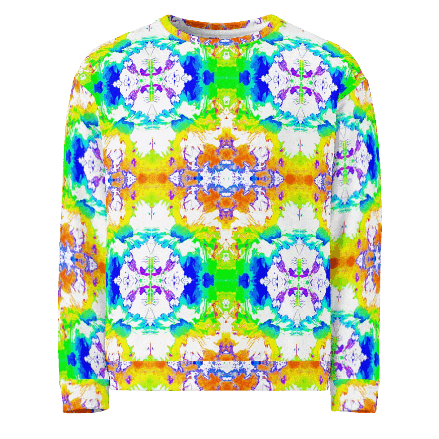 Abstract Vibrant Melting Daisy Flower Unisex Sweatshirt product image (4)