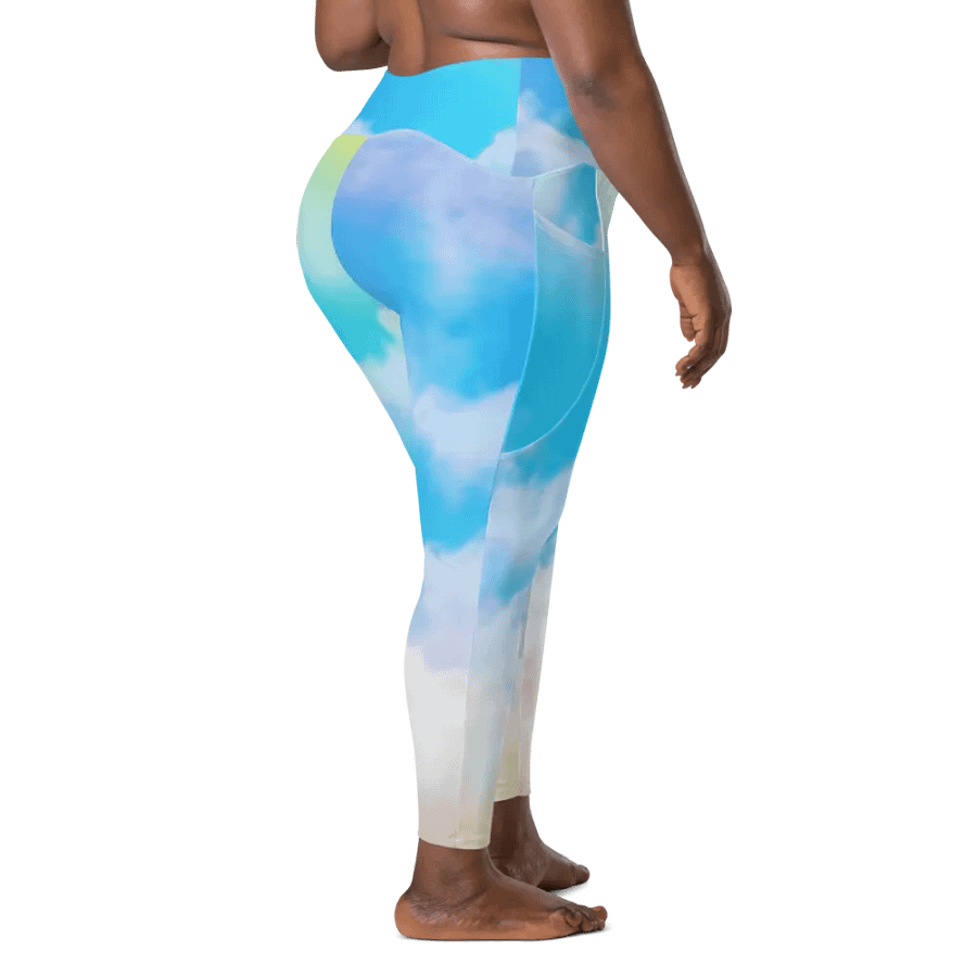 Blur cloud rainbow Design Leggings with Pocket - V6 product image (3)