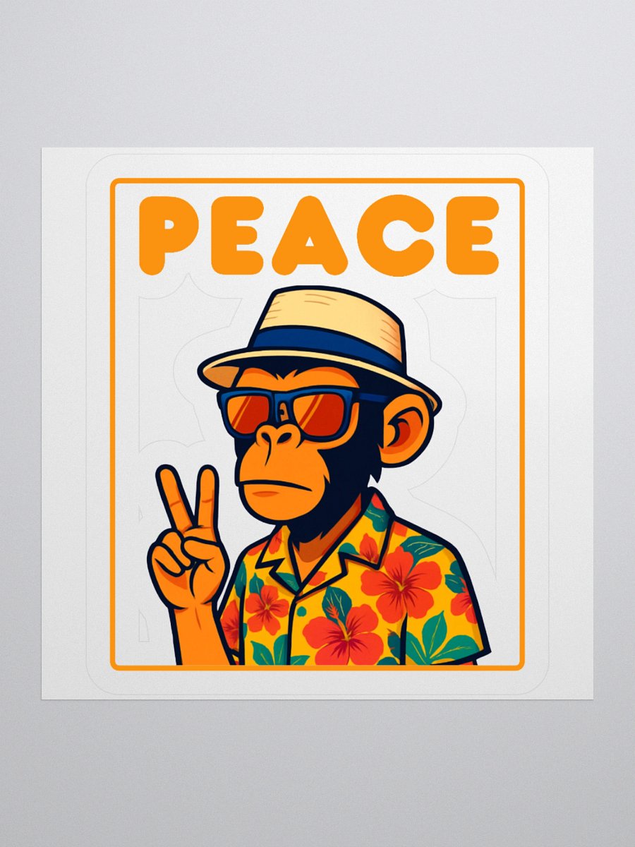 Peaceful Primate Kiss Cut Stickers product image (1)