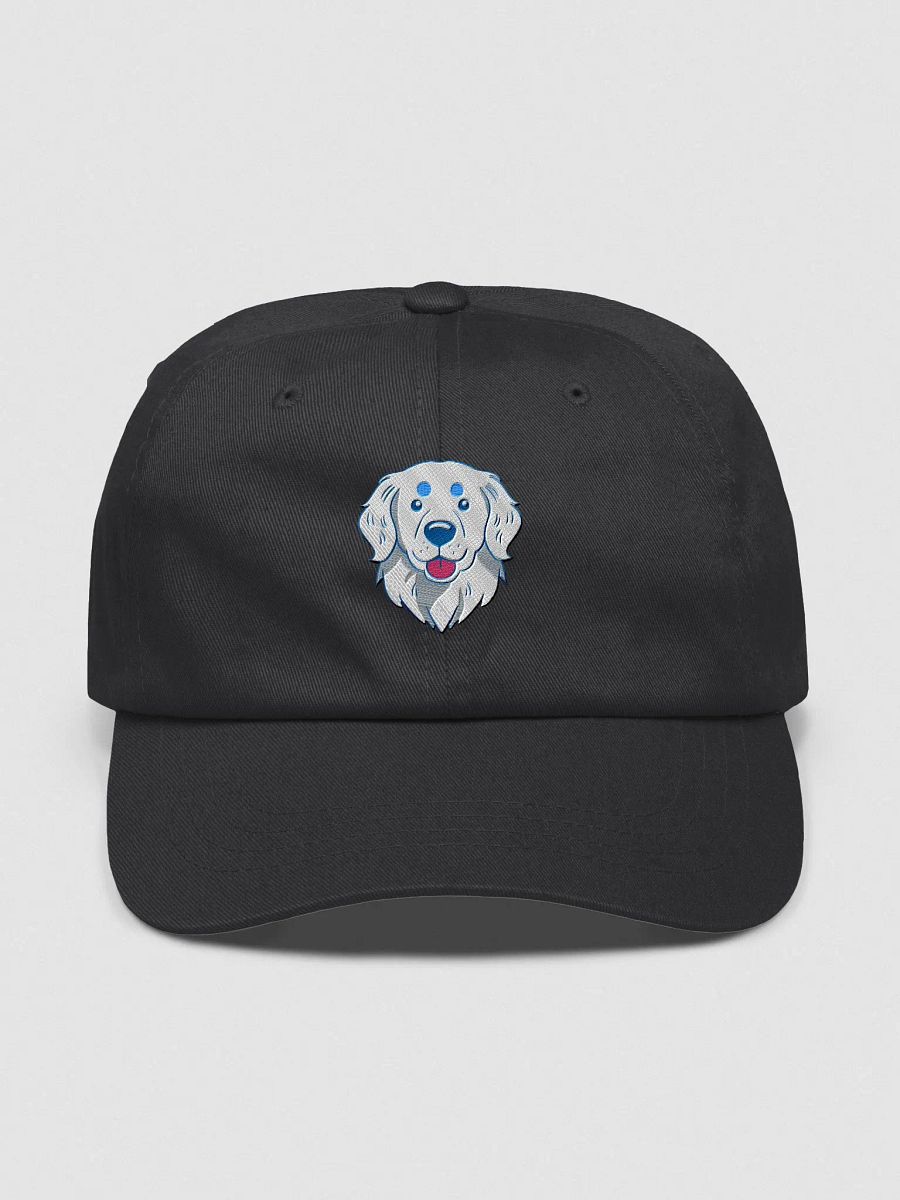 Happy White Golden Retriever Pup Cartoon Embroidered Dad Hat product image (1)