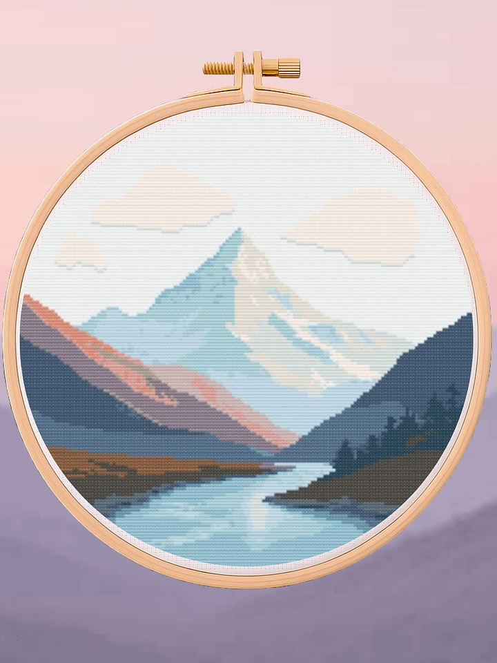 Mountain River Cross Stitch Pattern product image (1)