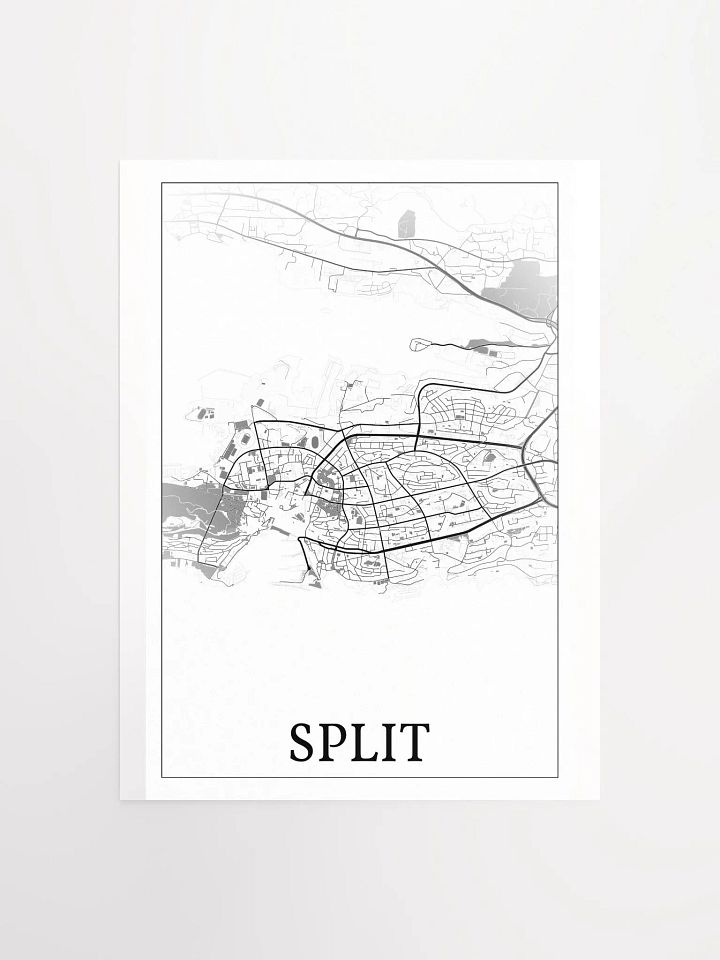 Split, Croatia, city map print product image (4)