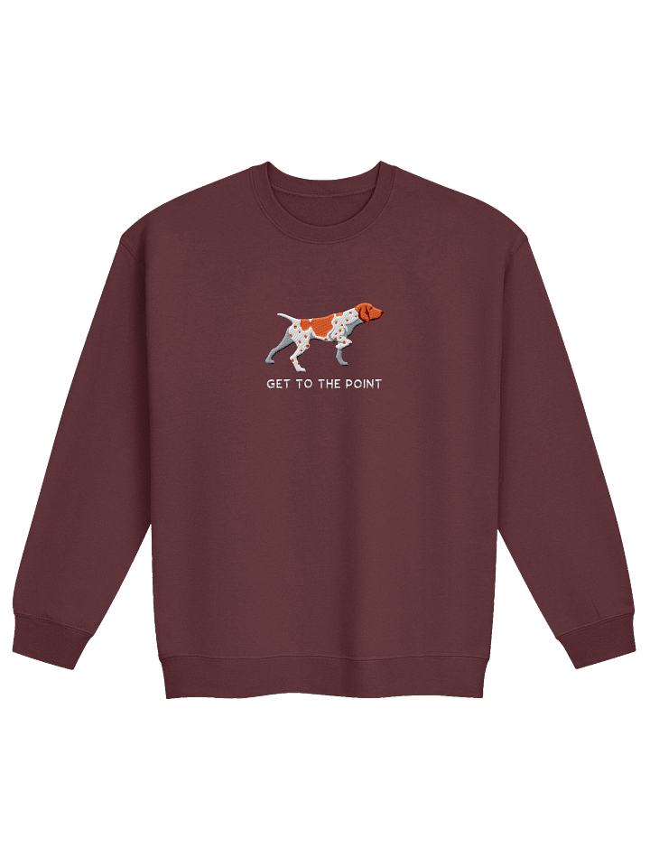 Get to the Point Sweatshirt (Embroidered) of a Bracco Italiano(Orange & White) product image (5)