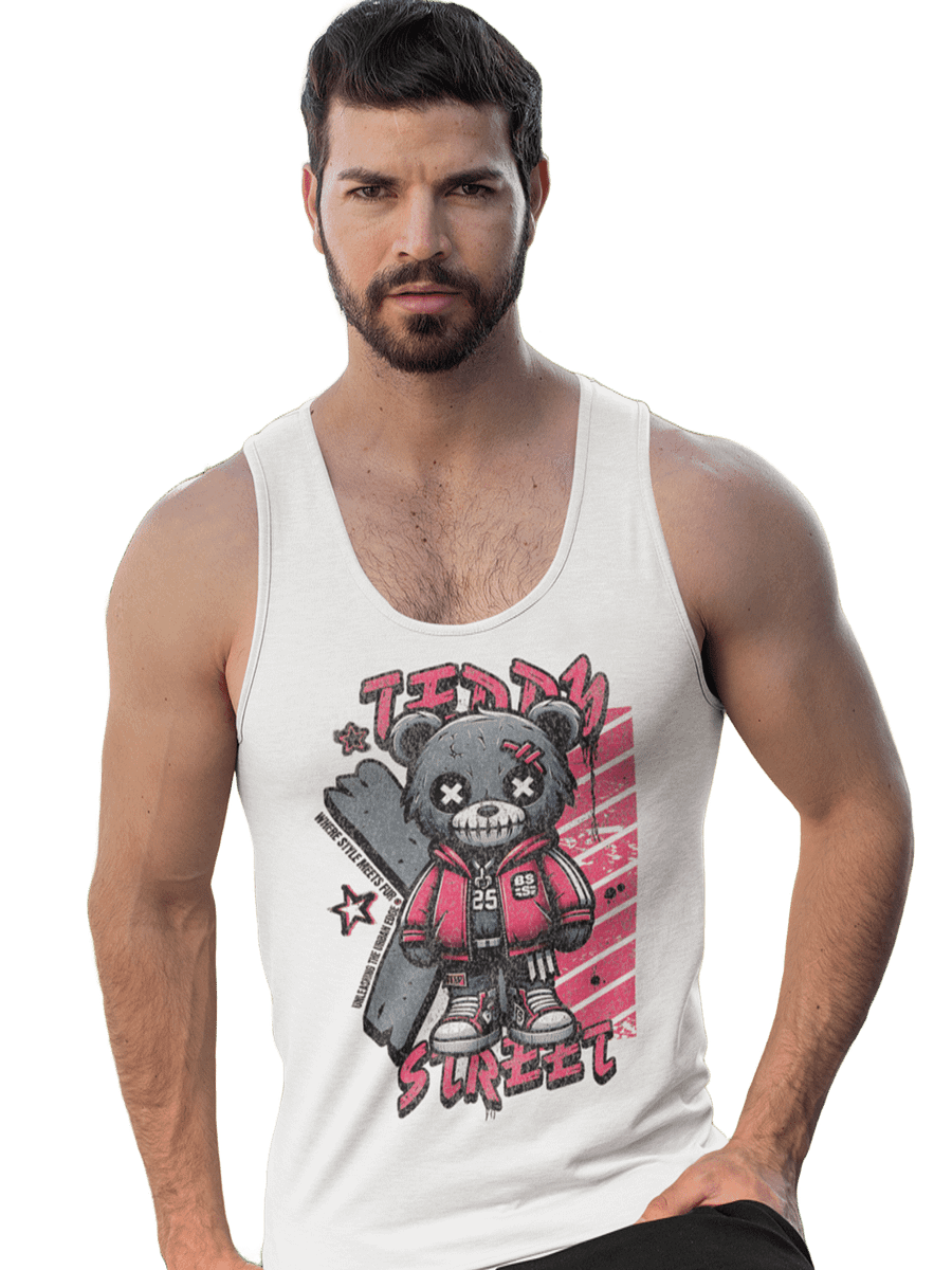 Haunted Teddy Bear | Jersey Tank by Bella+Canvas product image (1)