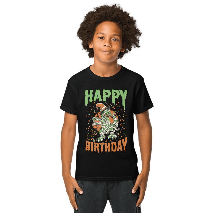 Happy Birthday (Dinosaur Halloween) T-Shirt For Kids product image (1)
