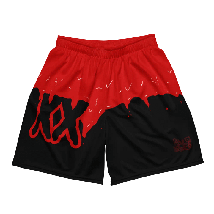 Skull and blood mesh shorts product image (1)