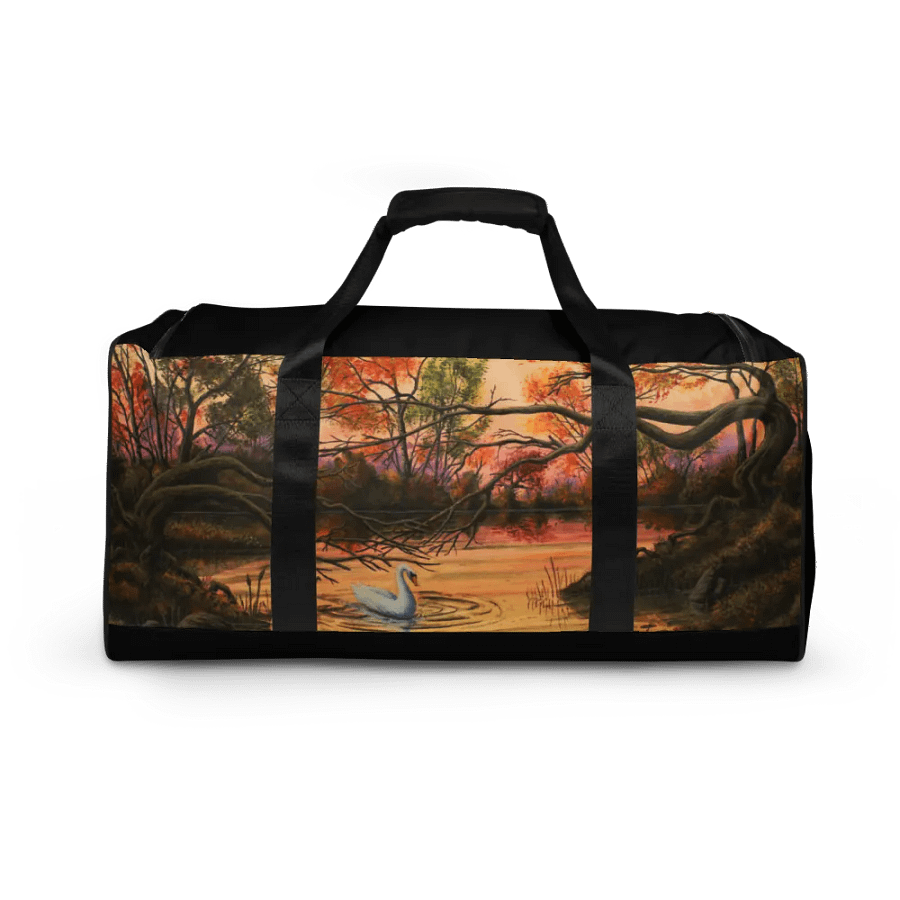 Swan in Autumn Print Duffle Bag product image (4)
