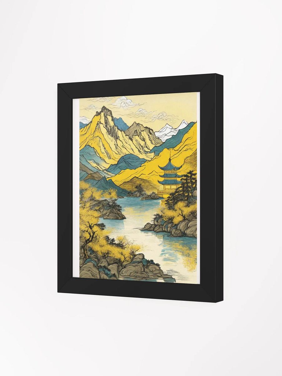 Tranquil Yellow Mountains - Chinese Painting Framed Poster product image (9)