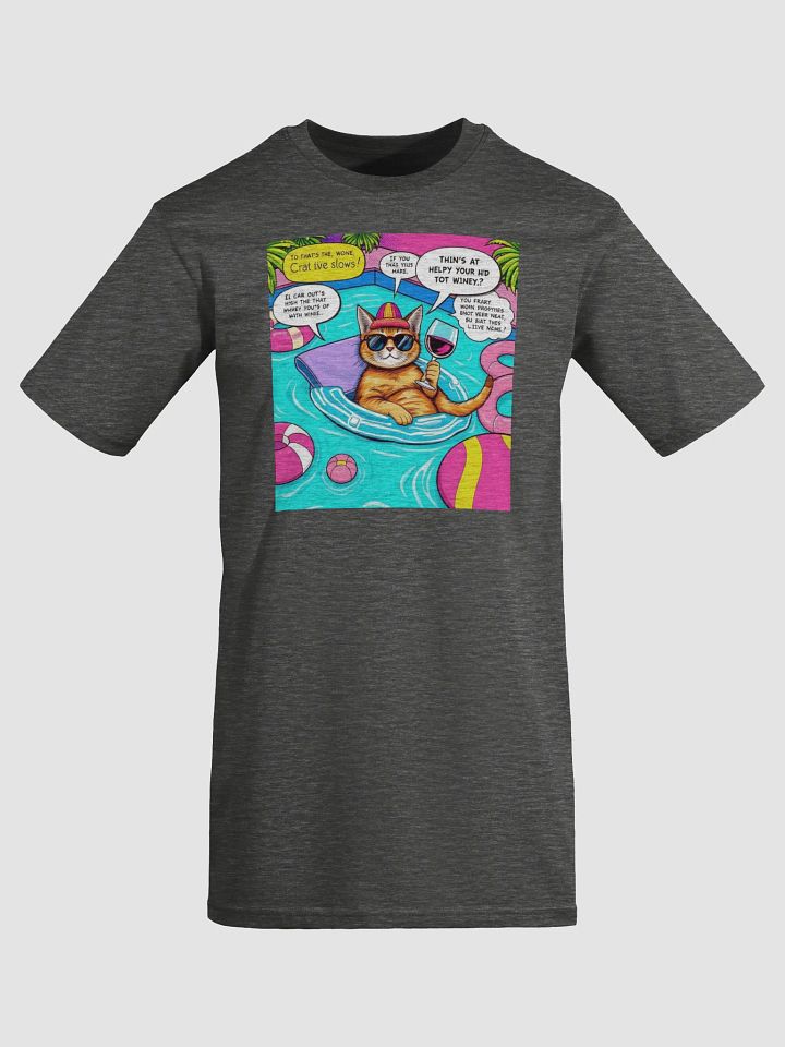 Wine Cat Pool Day Tee product image (5)