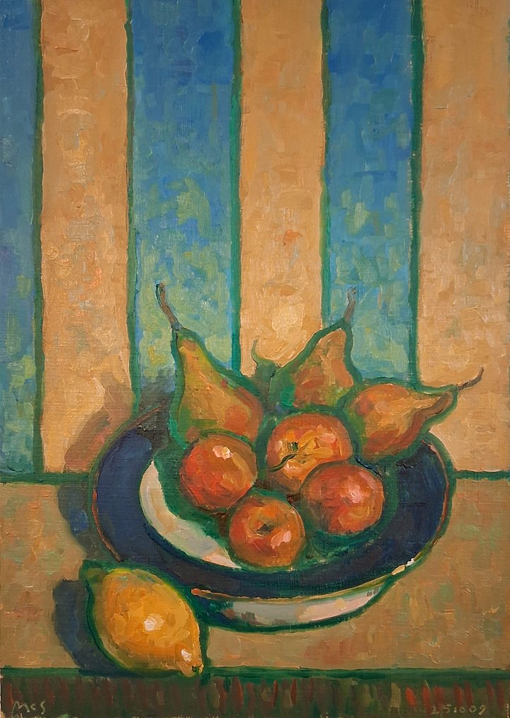 251009 Still Life with Bowl of Fruit Original Study Artwork. product image (1)