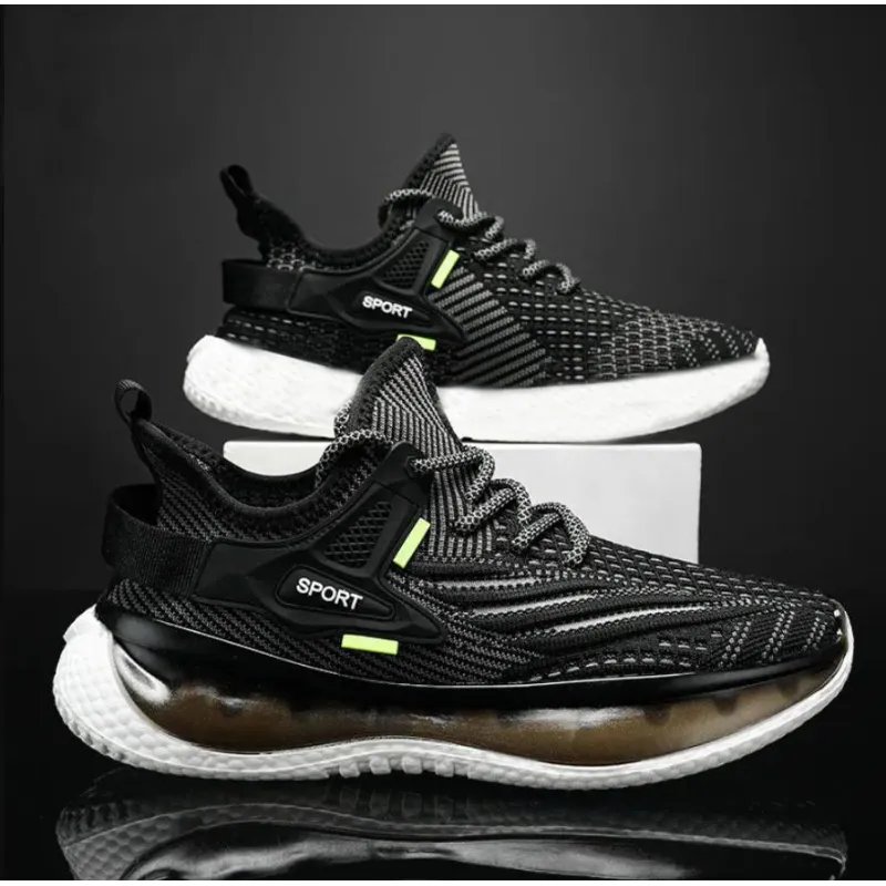 Men's Fashion Casual Fly Woven Mesh Breathable Platform Sneaker product image (4)