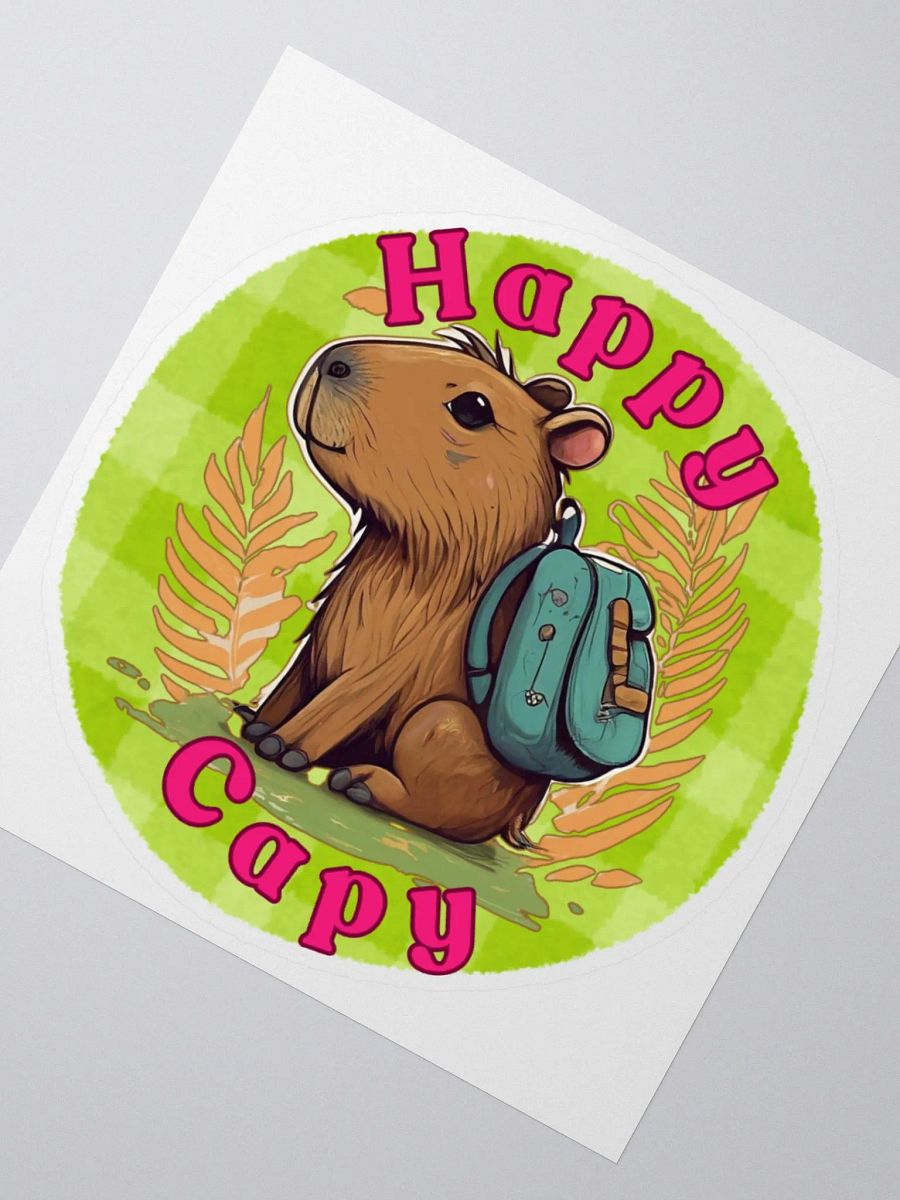 Cute Happy Capy Capybara Sticker product image (3)