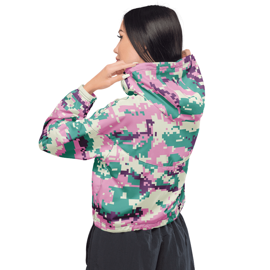 Pixelated Camo Chic Cropped Windbreaker product image (5)