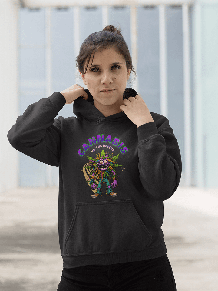 Cannabis to the Rescue | Premium Unisex Hoodie | Funny Weed Pullover for Chill Vibes product image (1)