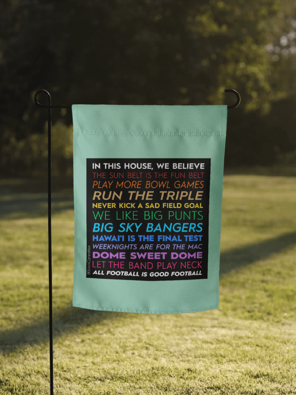 IN THIS HOUSE Version 1.5 - 12" x 17" Double Sided Garden Flag product image (1)