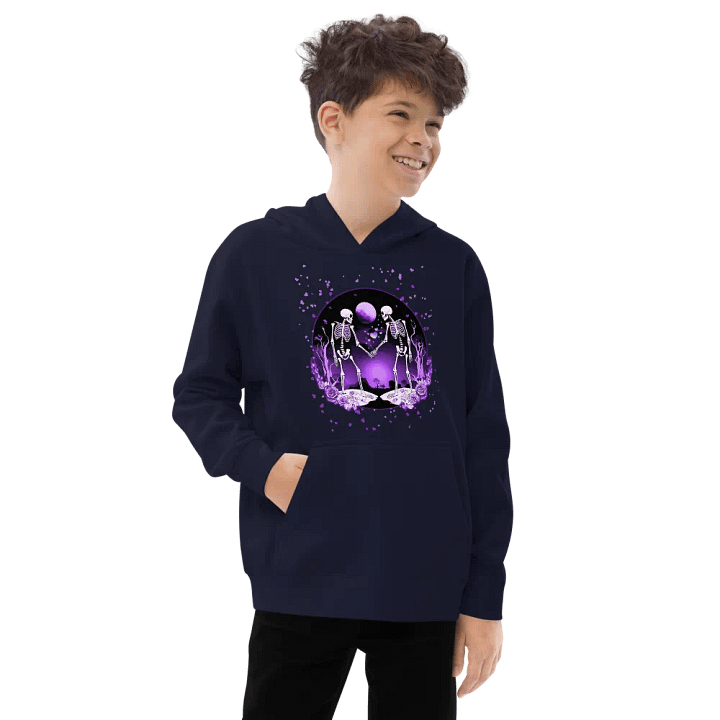 Cosmic Love Skeletons Kids Fleece Pullover product image (8)