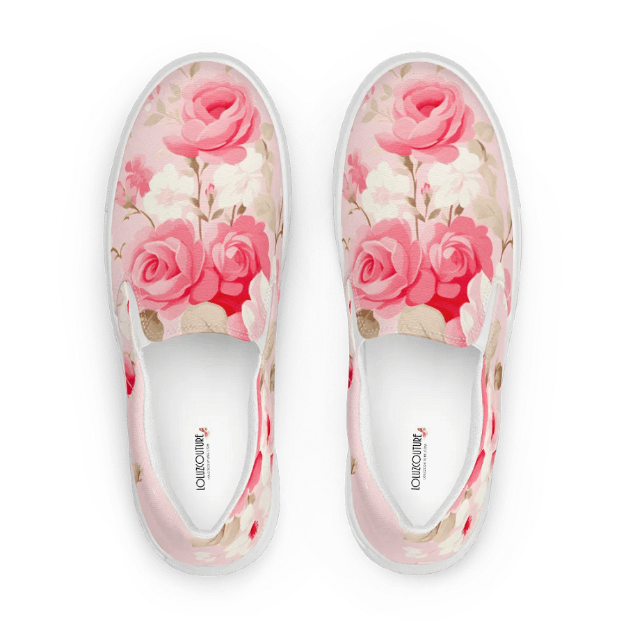 Pink Rose Garden Women's Canvas Shoes product image (8)