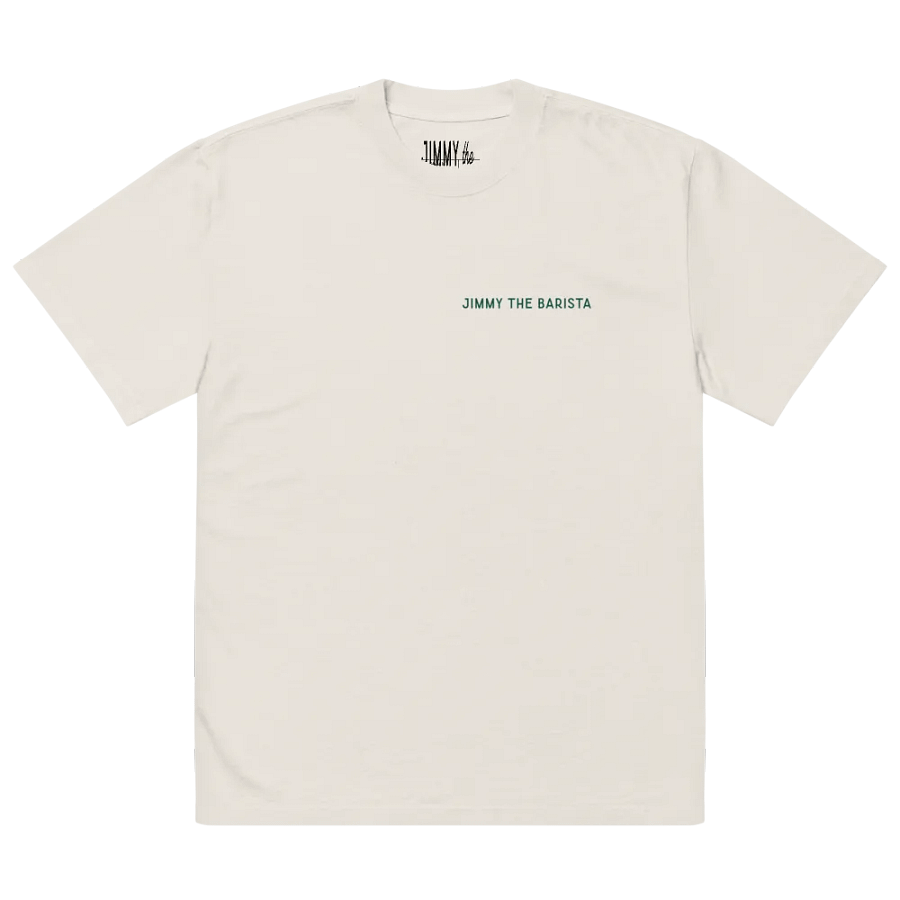 OKLOVEUBYE TEE (BONE + GREEN) product image (1)