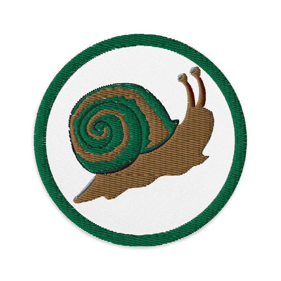 Slow and Stylish Snail Embroidered Patch product image (9)