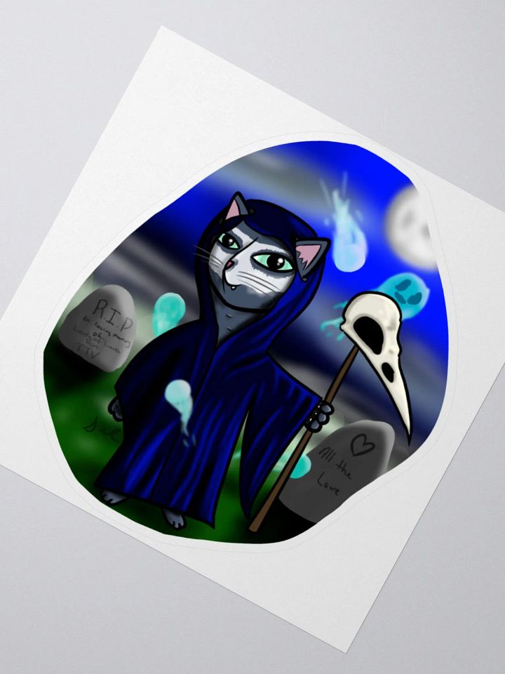 Tom the Grim Cat Sticker product image (2)